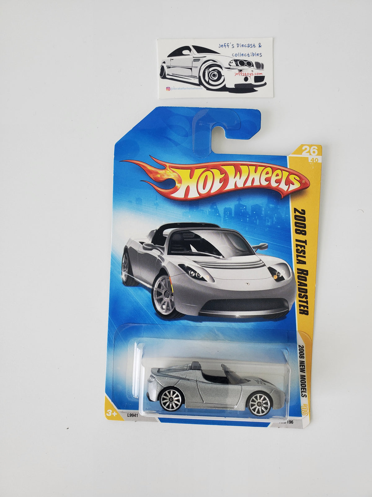 2008 Hot Wheels '08 Tesla Roadster #26 Silver