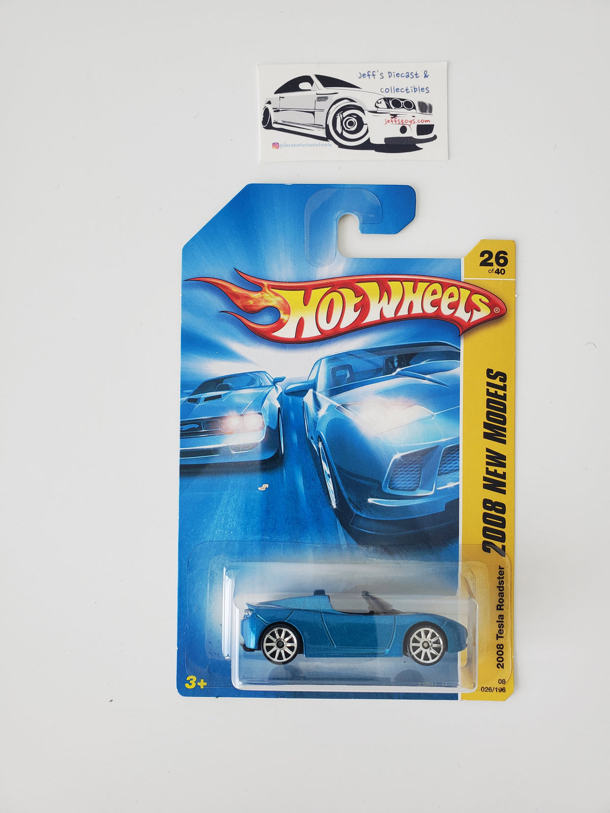 2008 Hot Wheels '08 Tesla Roadster #26 Blue
