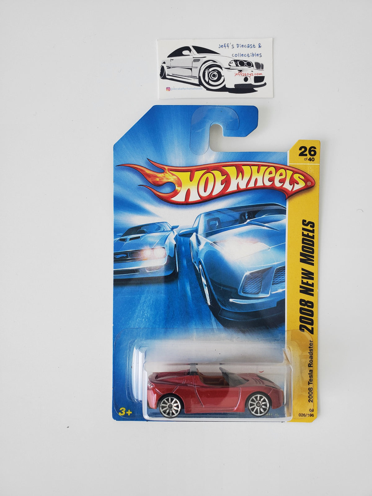 2008 Hot Wheels '08 Tesla Roadster #26 Red