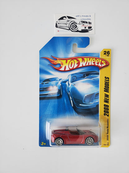 2008 Hot Wheels '08 Tesla Roadster #26 Red