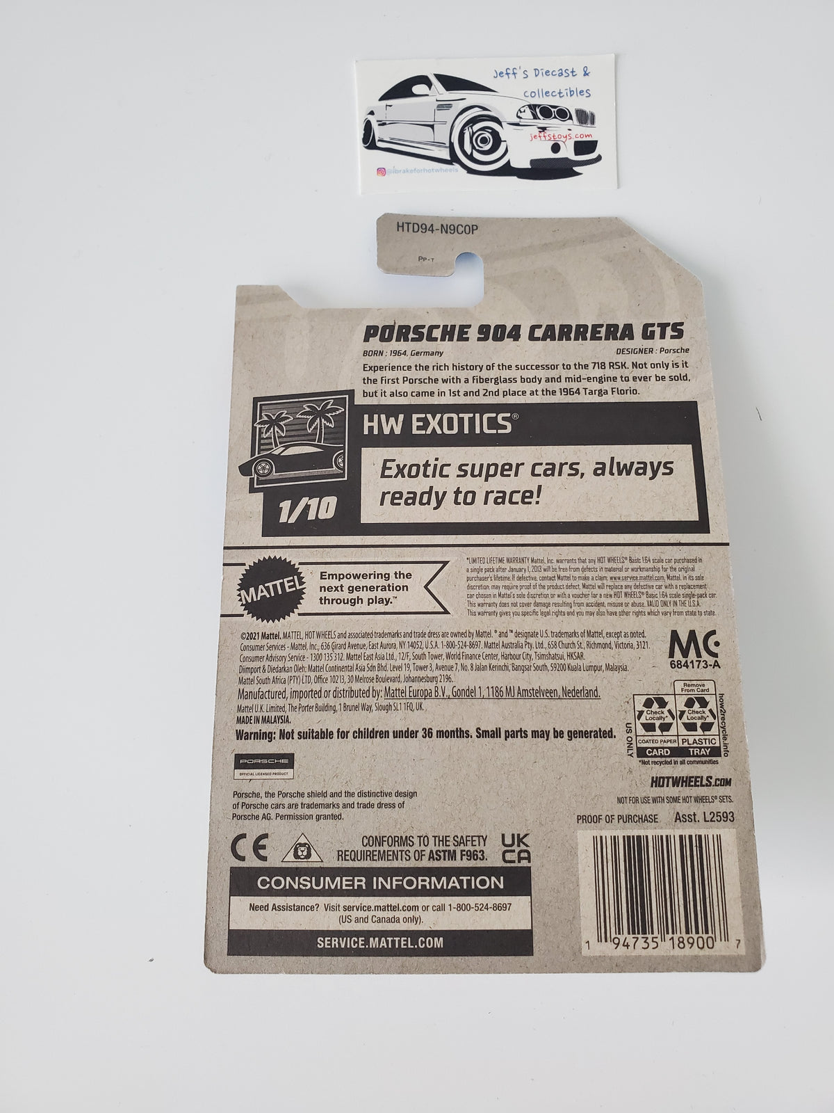 2024 Hot Wheels Porsche 904 Carrera GTS #158
