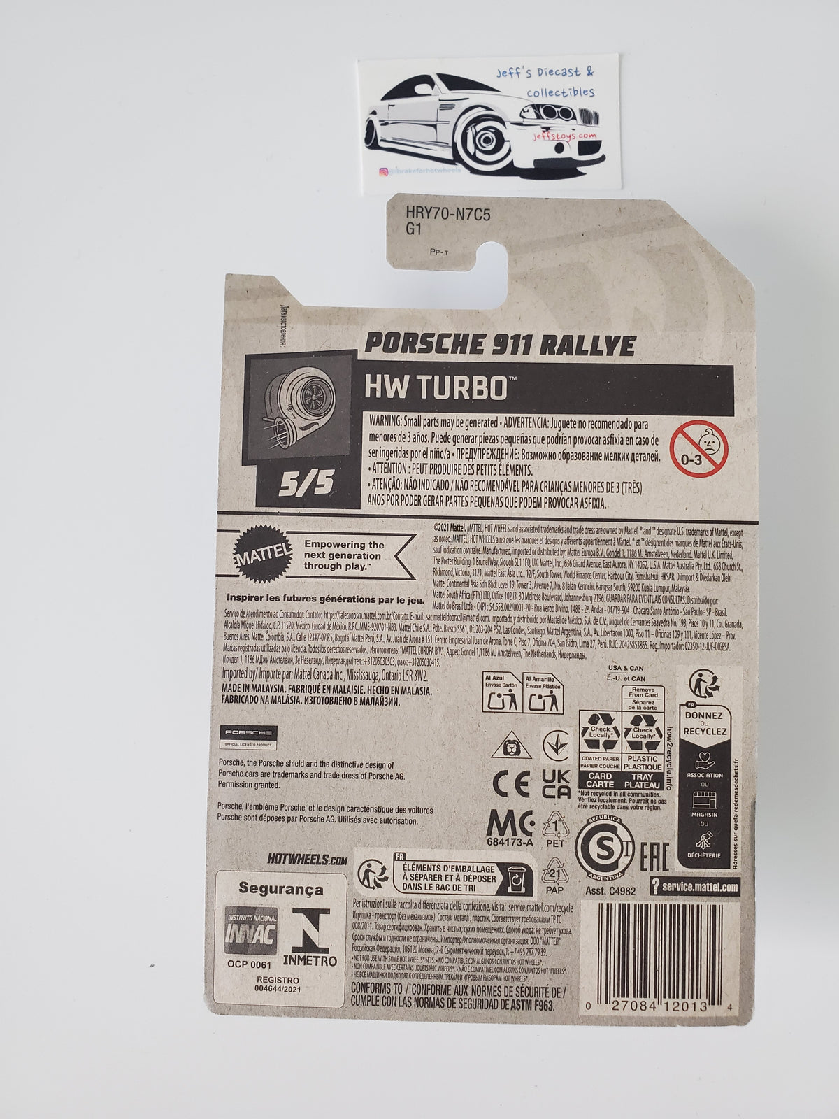 2024 Hot Wheels Porsche 911 Rallye #172 International Card