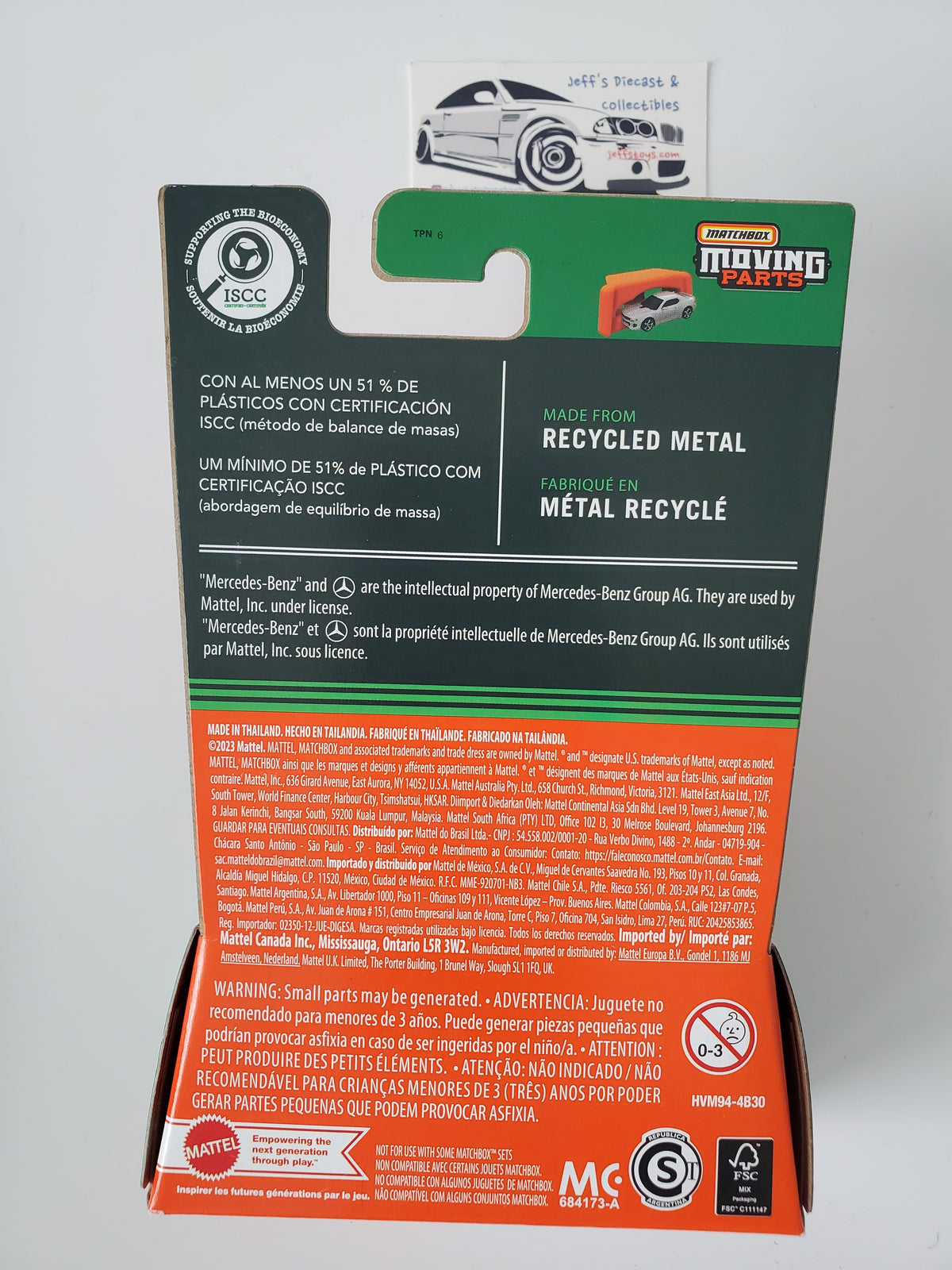 2024 Matchbox Moving Parts Mercedes-Benz Sprinter Black