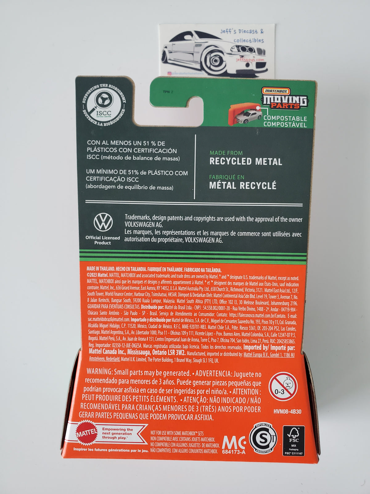 2024 Matchbox Moving Parts 1995 Volkswagen Golf Mk3