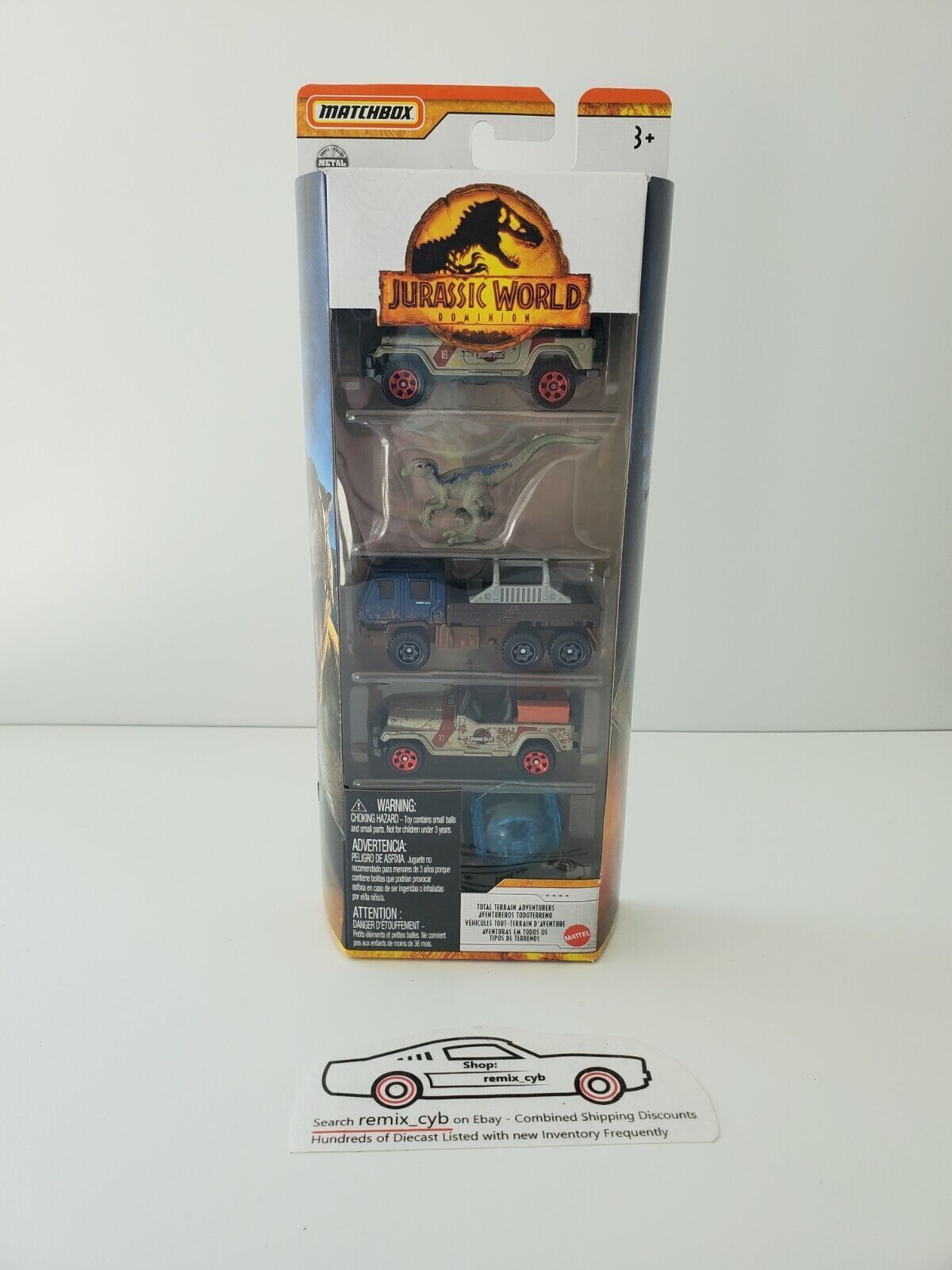 2022 Matchbox Jurassic World Park Total Terrain Adventures - 5 pack