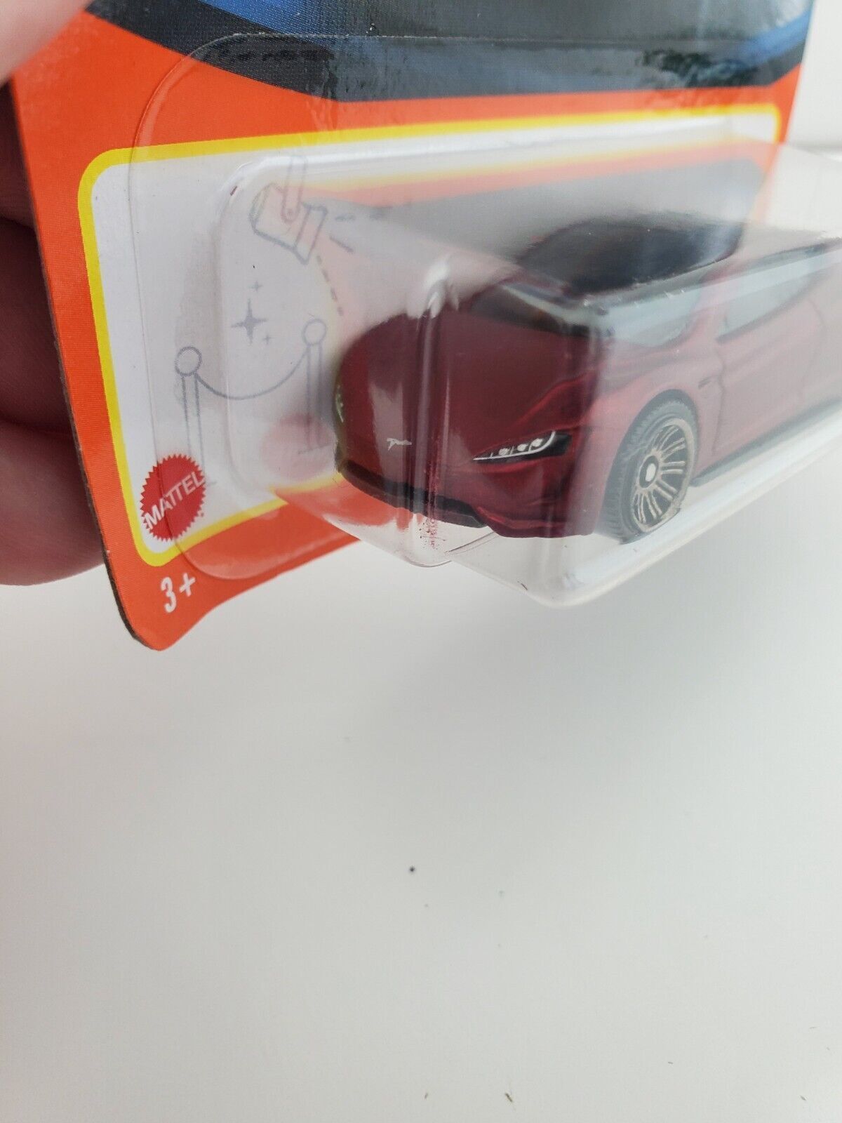 2022 Matchbox Tesla Roadster Crimson Red 4/100