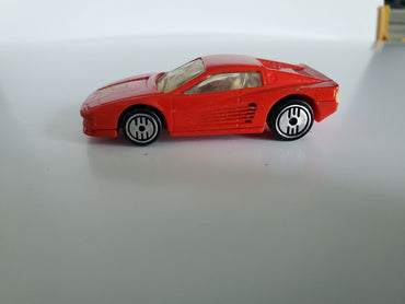 1986 Hot Wheels Ferrari Testarossa w/Tan & Red Interior - Cereal Promo Car