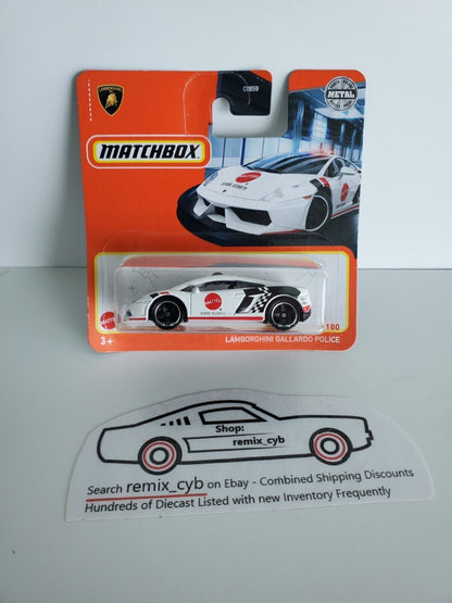 2022 Matchbox Lamborghini Gallardo Police Car - Short Card