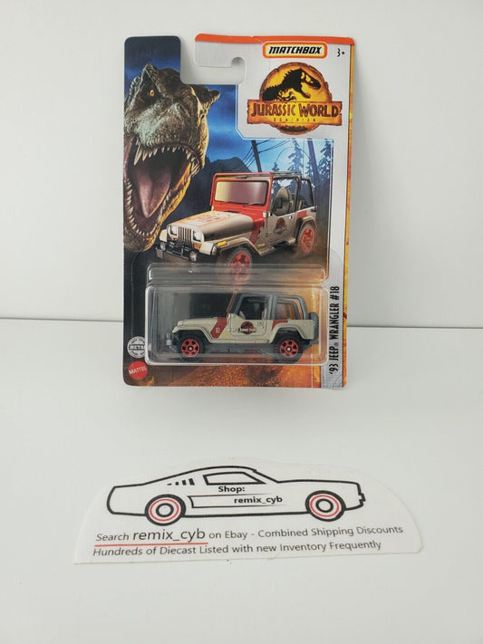 2022 Matchbox Jurassic World Dominion '93 Jeep Wrangler #18