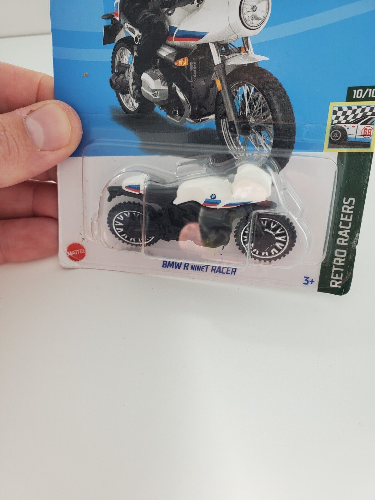 2022 Hot Wheels BMW R nineT RACER 153/250 White w/Chrome Wheel Variation