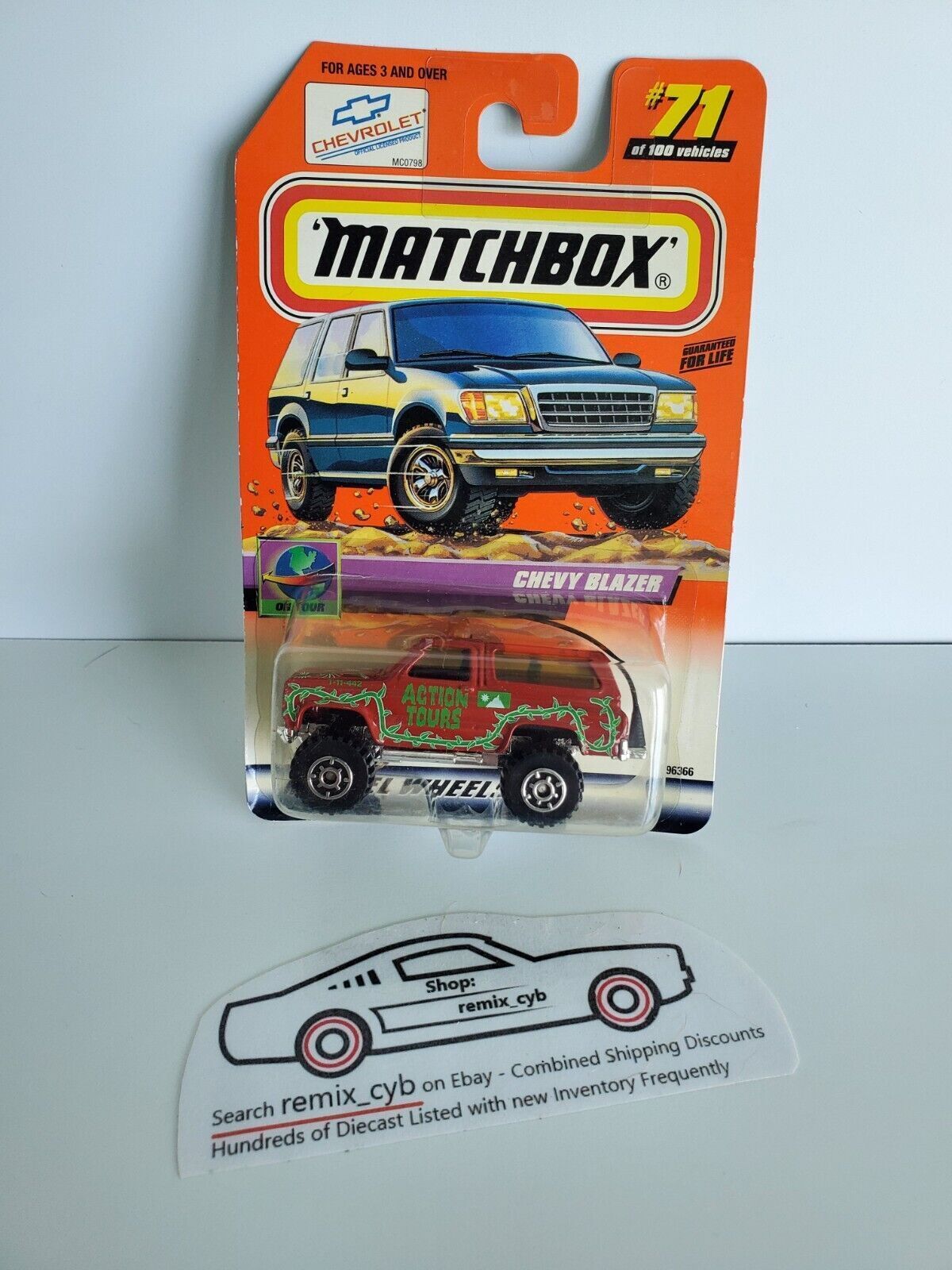 1999 Matchbox 1989 Chevy Blazer 4x4 Truck Action Tours #71