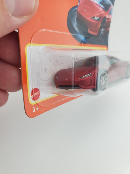 2022 Matchbox Tesla Roadster Crimson Red 4/100 Short Card