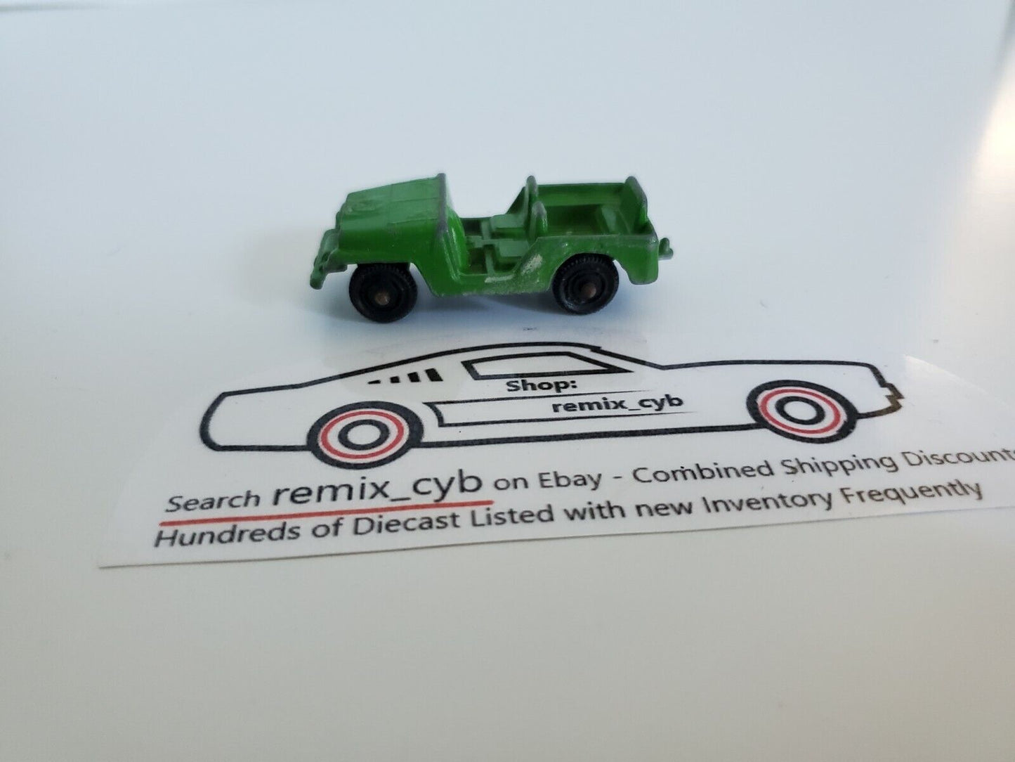 TootsieToy Army Jeep Diecast Light Green Star 