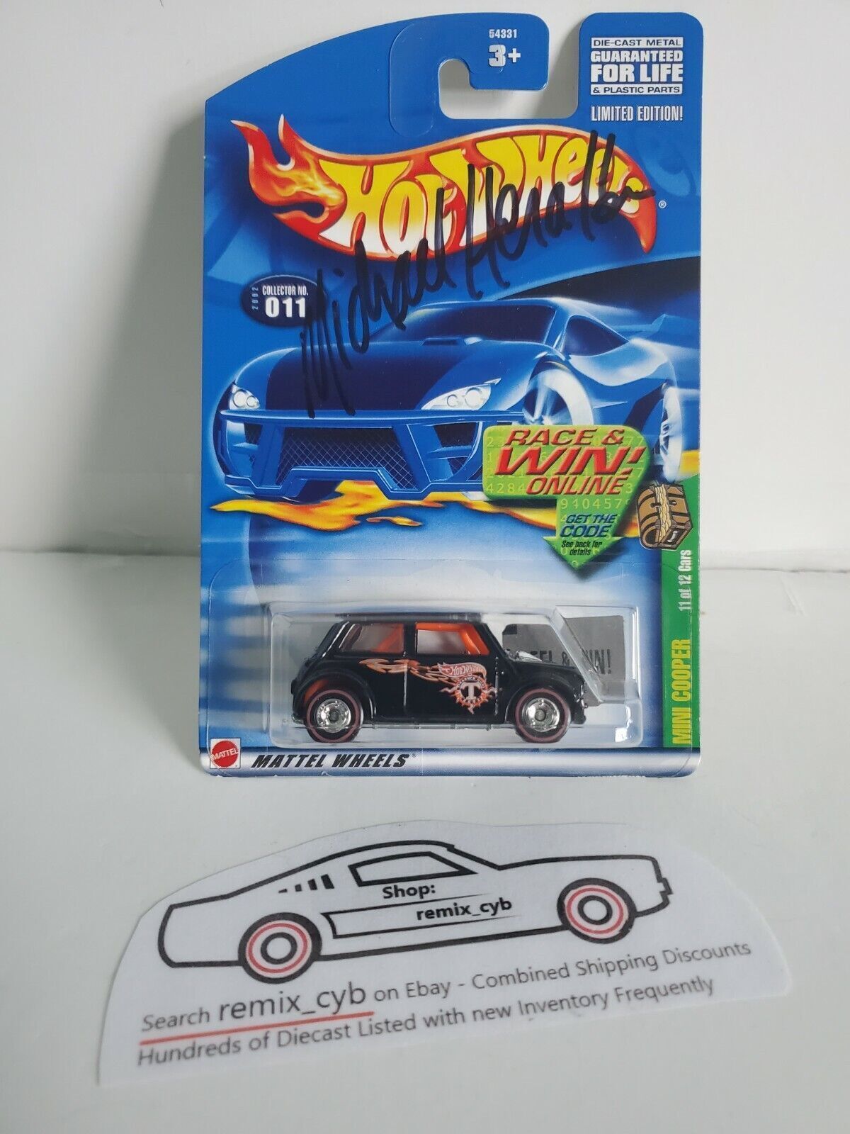 2002 Hot Wheels Super TH Mini Cooper Collector #11 - Autographed Michael Heralda