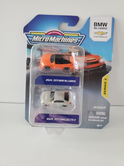 2022 Micro Machines '19 BMW M6 & '19 Cadillac CTS-V  Series 1 2-Pack, #002