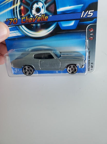 2006 Hot Wheels '70 CHEVELLE - Silver w/ PR5 Wheels - KMart exclusive Color