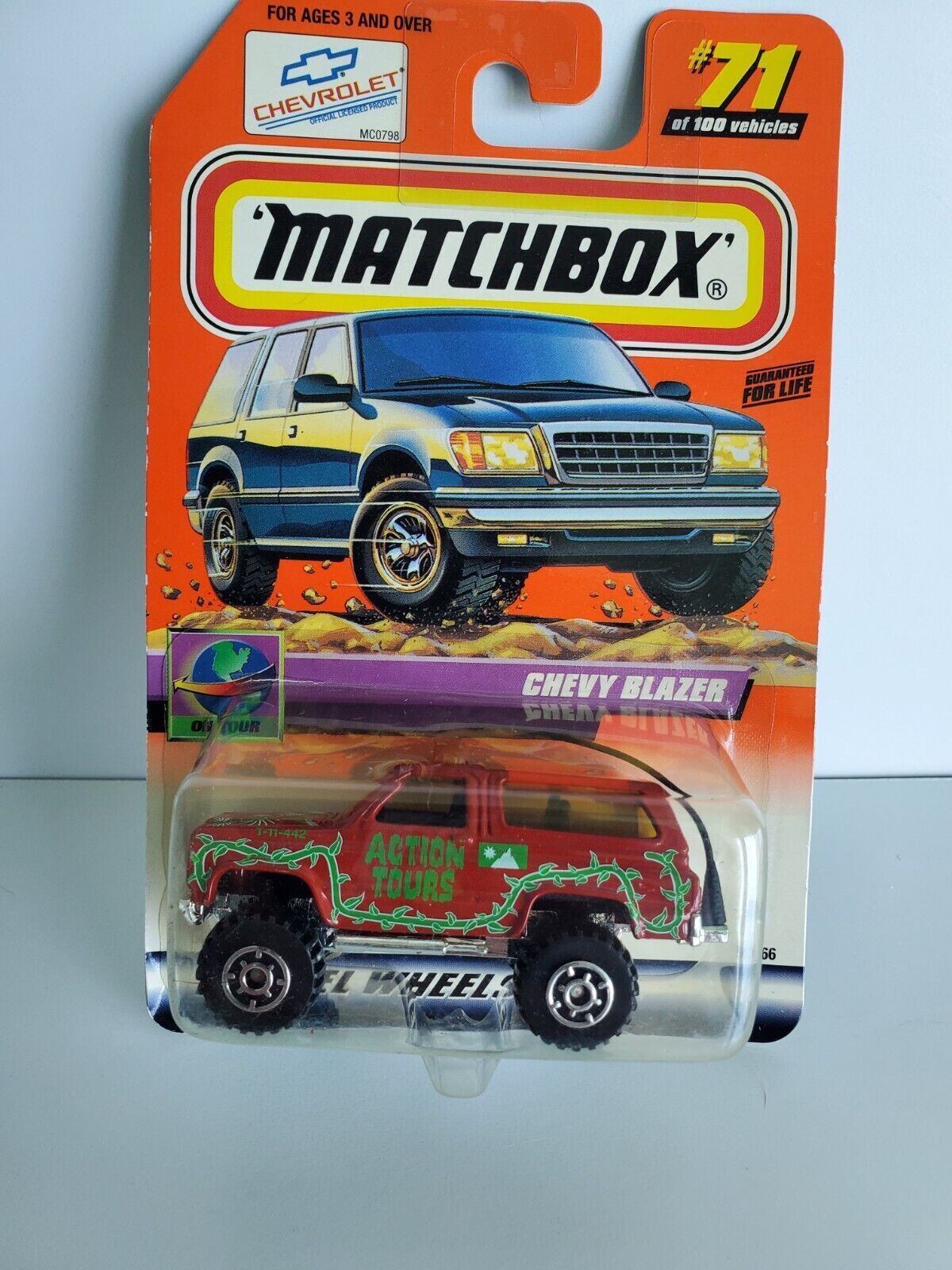 1999 Matchbox 1989 Chevy Blazer 4x4 Truck Action Tours #71