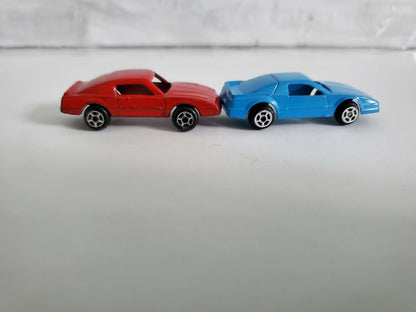 Tootsietoy Pontiac Firebird Diecast - China Base - 1:87 Scale - Lot of 2