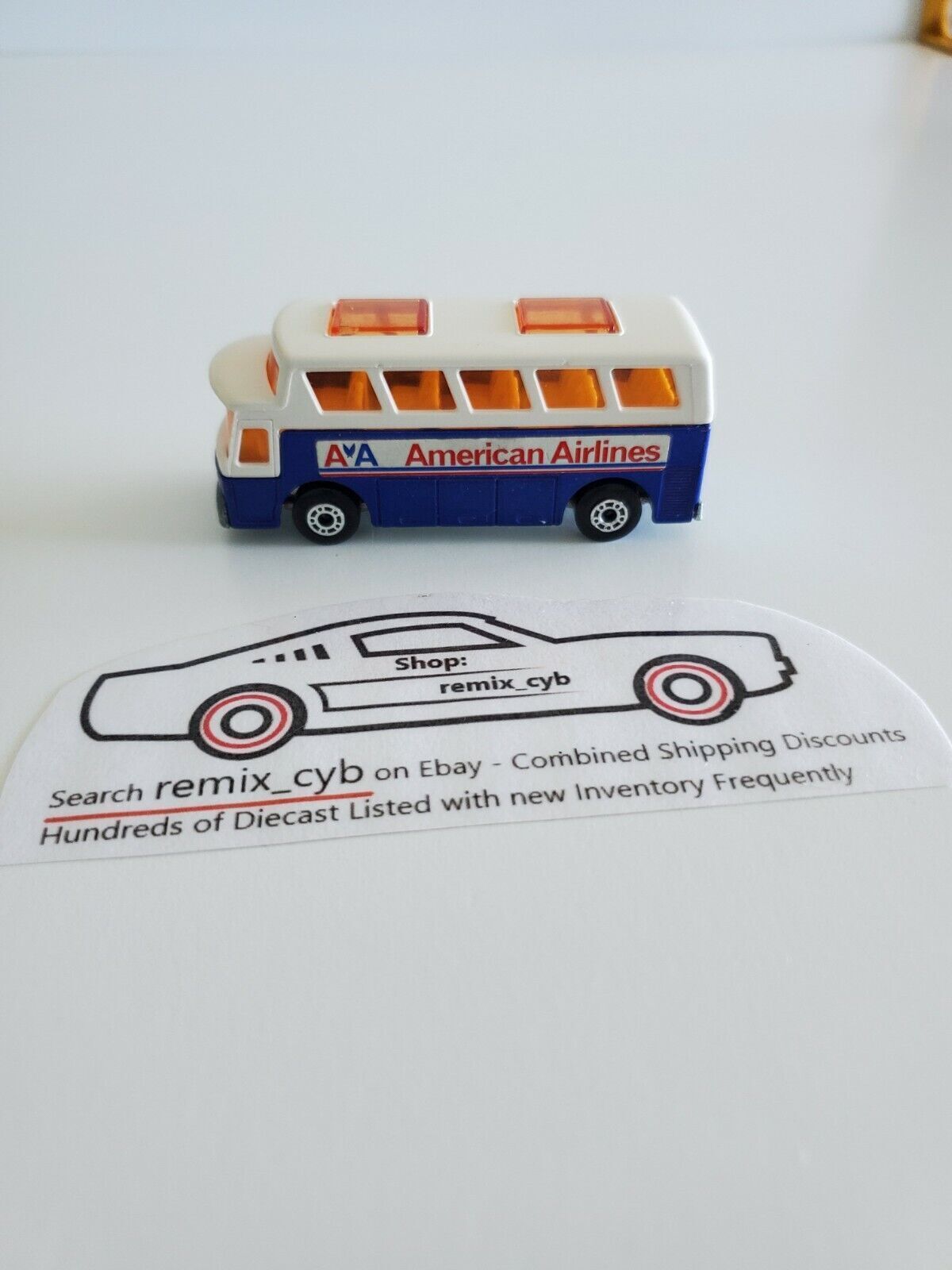 1977 Matchbox Lesney Airport Coach American Airlines #65 - Nice!