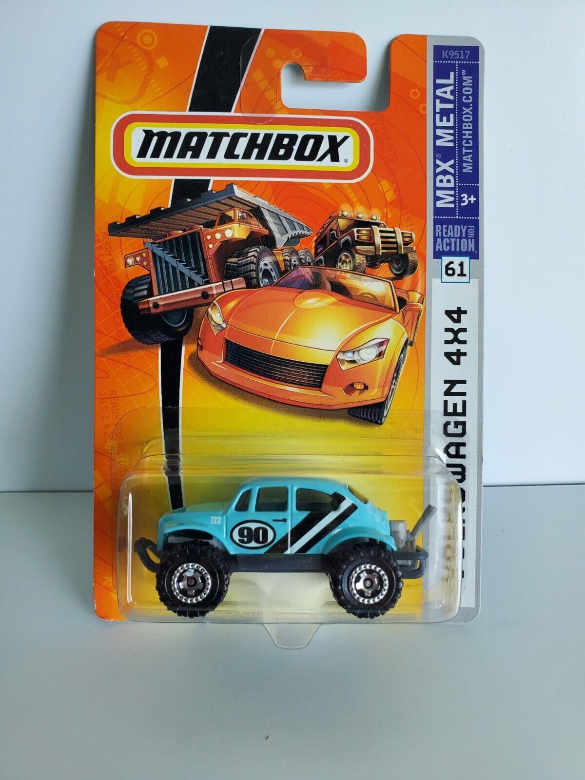 2007 Matchbox #61 Volkswagen VW Baja 4x4 Blue 90 Bug