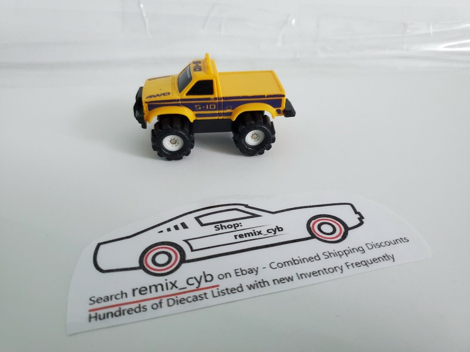 Schaper Stomper 4x4 Toy Truck Chevrolet S-10 Yellow made in Hong Kong 