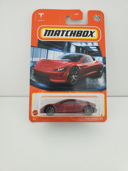 2022 Matchbox Tesla Roadster Crimson Red 4/100