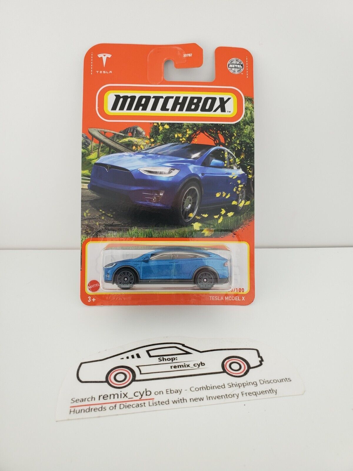 2022 Matchbox Tesla Model X 53/100 Blue