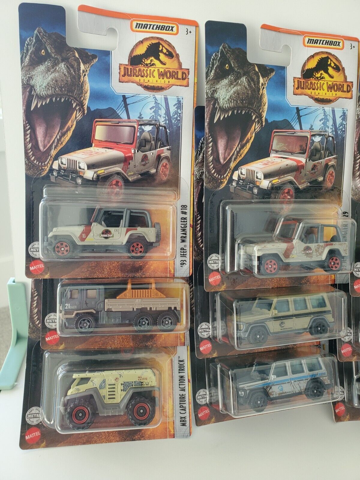 2022 Matchbox Jurassic World Vehicles 1:64 Diecast Car Set of 12 Different Cars