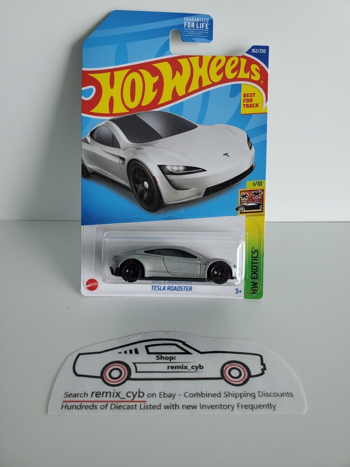 2022 Hot Wheels Tesla Roadster #162 HW Exotics