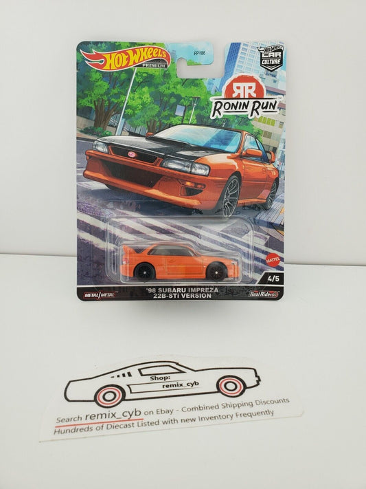 2022 Hot Wheels '98 Subaru Impreza - Orange - Ronin Run Premium w/Real Riders