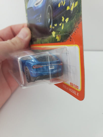 2022 Matchbox Tesla Model X 53/100 Blue