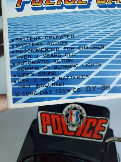 1986 D&Y Toys Mercedes-Benz 500SLC Police Car - Battery Ops Lights/Siren 1:16