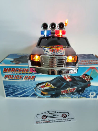 1986 D&Y Toys Mercedes-Benz 500SLC Police Car - Battery Ops Lights/Siren 1:16