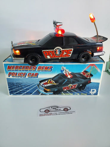 1986 D&Y Toys Mercedes-Benz 500SLC Police Car - Battery Ops Lights/Siren 1:16