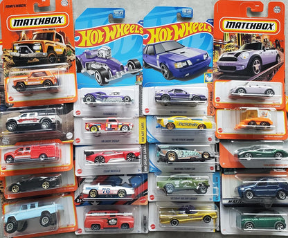 Hot Wheels & Matchbox 20-Car Random Mystery Box