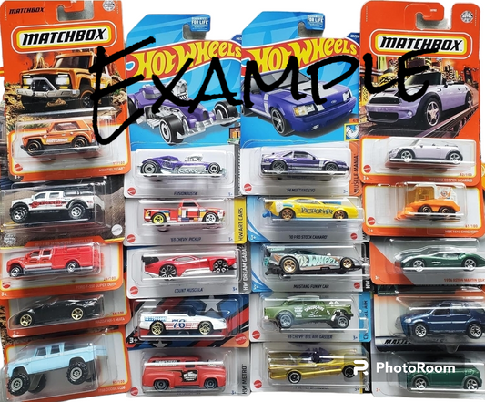 Hot Wheels & Matchbox 20-Car Random Mystery Box